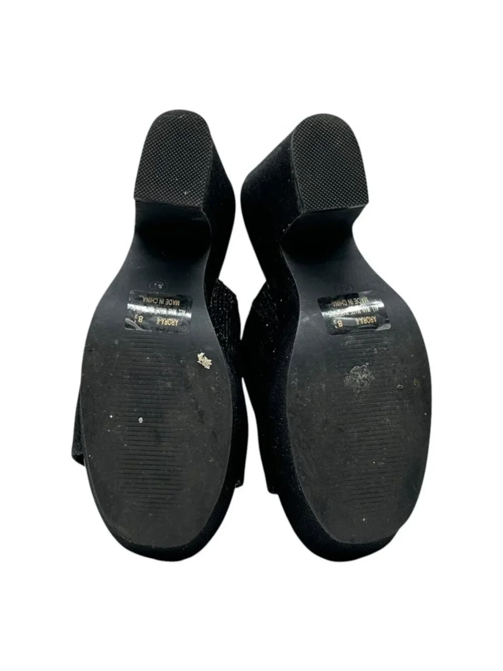 Cathy Din Arora-6 Platform Glitter Mule Sandals 8.5 Slide Shimmer Chunky Y2K
